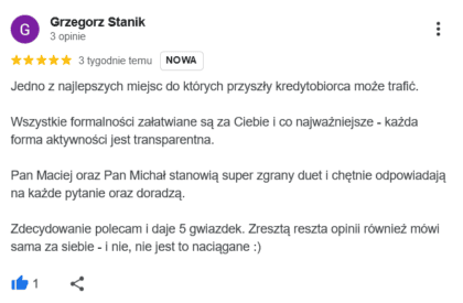 referencje od klientów Grzegorz