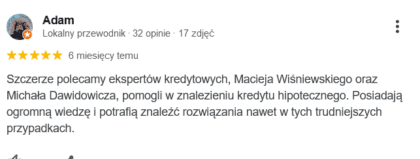 referencje od klientów Adam