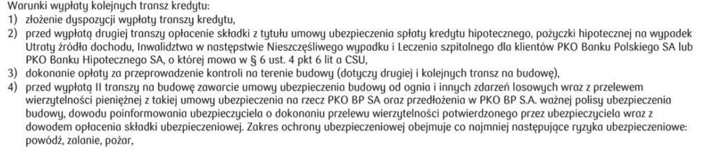 transze kredytu hipotecznego pko bp